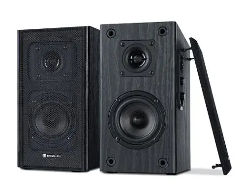 Колонки 2.0 Real-El S-250 Black, 2 x 10 Вт, МДФ, живлення від мережі 220V, керування збоку (S-250) - фото 2