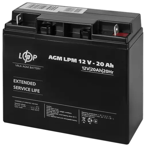 Акумулятор Logicpower AGM LPM 12V-20 Ah (LP4163) - фото 2