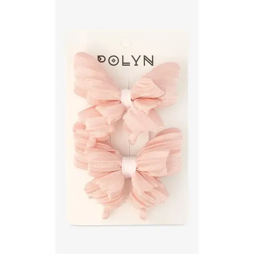 Заколки для девочки Polin 2 шт 4048A-10 Пудровый - фото 1