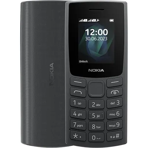 Мобільний телефон Nokia 105 SS 2023 Charcoal (1GF019EPA2C01) (no charger) - фото 1