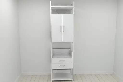 Шафа Гардероб Уні секція 5 серії Конект Ferrum-decor 220x60x50см Білий метал ДСП Білий 32 мм (FRD-104519) - фото 9