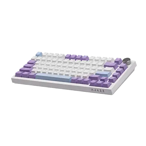 Игровая механическая клавиатура Ajazz Ak820 / Проводное подключение / Sea Salt Switch / White Purple - фото 2
