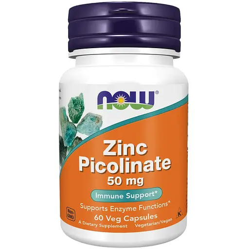 Минералы Now Zinc Picolinate 50 мг 60 капсул