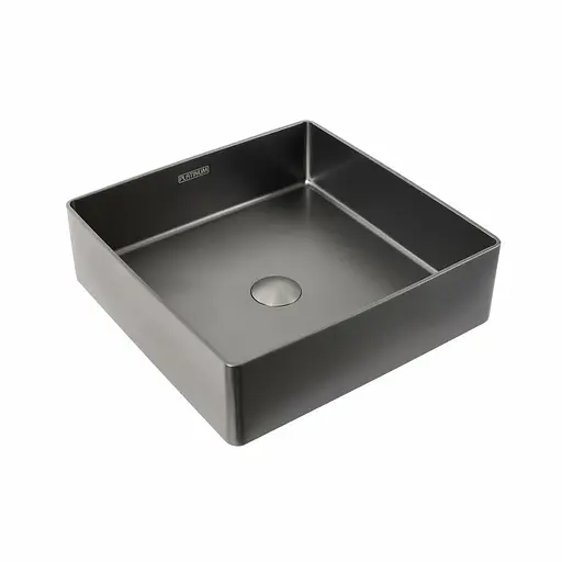 Умивальник Platinum Handmade PVD чорний 400x400 мм з нержавіючої сталі, Чорний - фото 1
