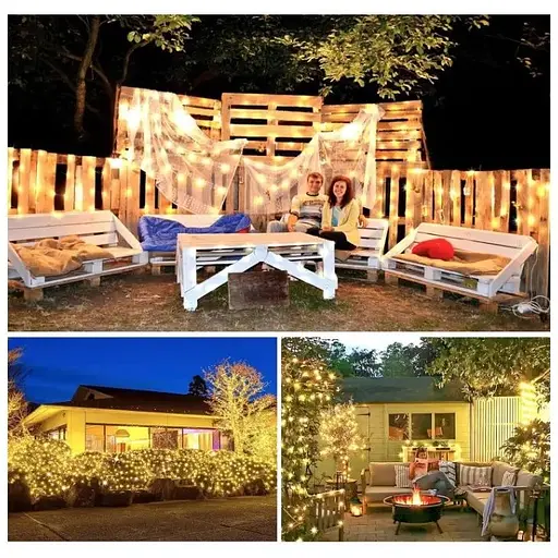 Гирлянда OldBro уличная 30 м 300 LED светодиодные наружные садовые фонари - фото 6