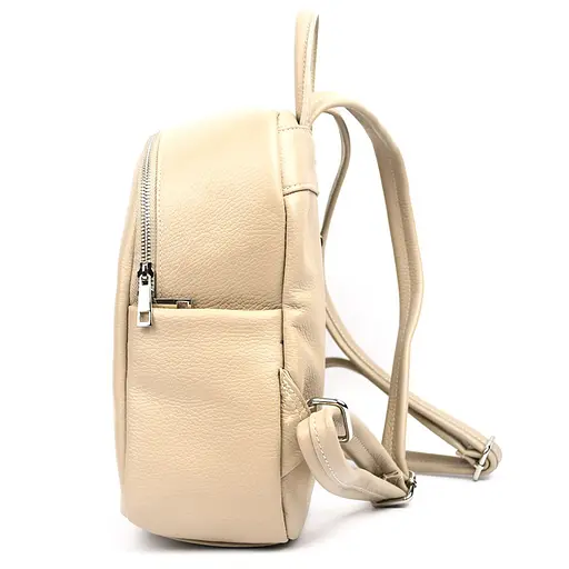 Кожаный женский рюкзак капучино VIRGINIA CONTI 23х30х10 см sum0028639 - фото 4