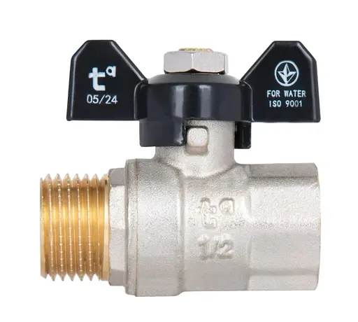 Кран шаровой Thermo Alliance Base 1/2" ВН прямой, PN40, бабочка SD607W15 - фото 3