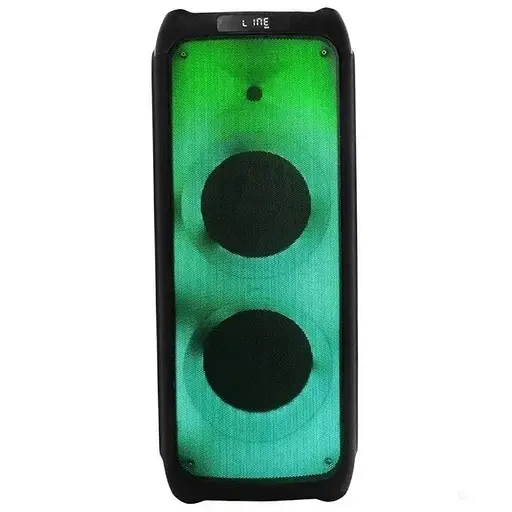 Портативна колонка ZXX-5512 Акустична система 60Вт RGB підсвічування з 2 мікрофонами та пультом 2х8" Чорний - фото 3