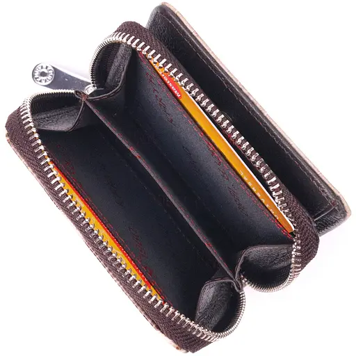 Кожаный женский кошелек KARYA 9х10.3х3 см acs0024614 - фото 5