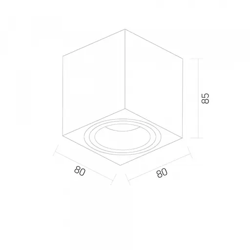 Світильник Videx під лампу GU10 SPF01 накладний чорний - фото 4