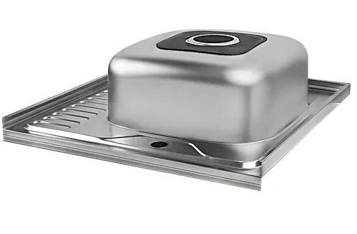 Кухонная мойка Brinex 6060-R 0.6 мм, накладная BRIN6060RSAT06 - фото 4