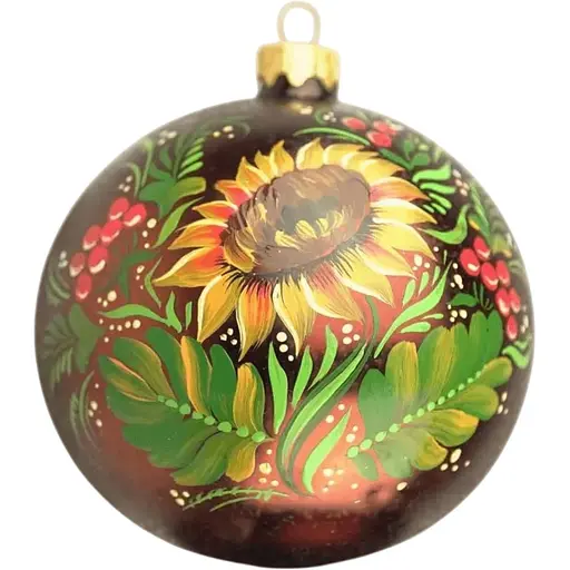 Ялинкова прикраса Санта Шоп Осінній соняшник скло (4820001154313)
