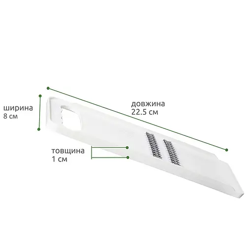 Терка пластмасова для корейської моркви та для нарізки соломкою овочів 22.5х8 см, Kitchette Білий 81643 - фото 6