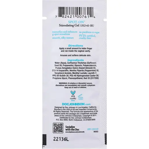 Стимулювальний гель для точки G Doc Johnson Spot-On G-Spot (7 г) - фото 2