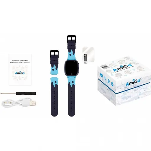 Детские умные часы Amigo GO008 Milky Blue - фото 4