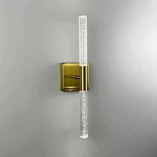 Бра у латунному корпусі із скляними пличками 40 см Арт. WB 221/2 S AB Line F - фото 1