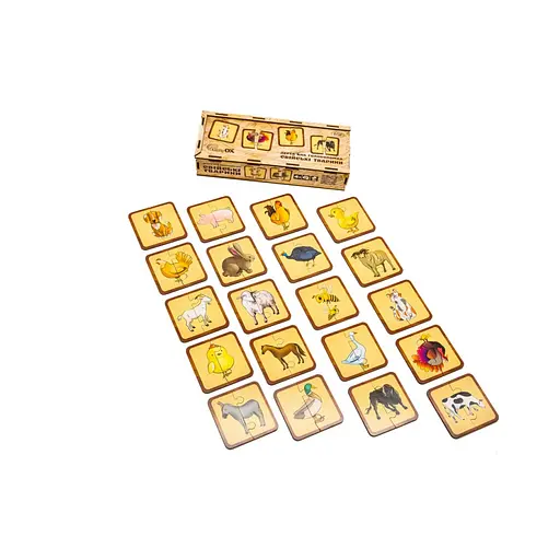 Дерев'яна головоломка "Свійські тварини" PuzzleOK Puz-37351, 40 елементів - фото 2