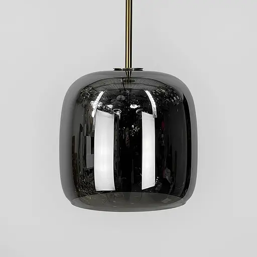 Підвісний світильник BOLLI у латунному корпусі із графітовим плафоном Ø 20х20 см | Line F | Арт. BS12-230 AB+GR - фото 3