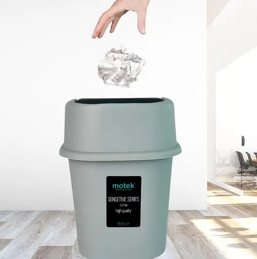 Контейнер для муcора Motek 13 л Серый (СPY-114)  - фото 9