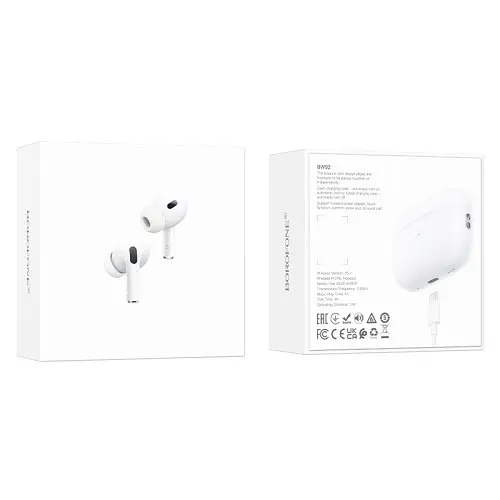 Наушники беспроводные Borofone BW92 True wireless stereo headset TWS белые - фото 5