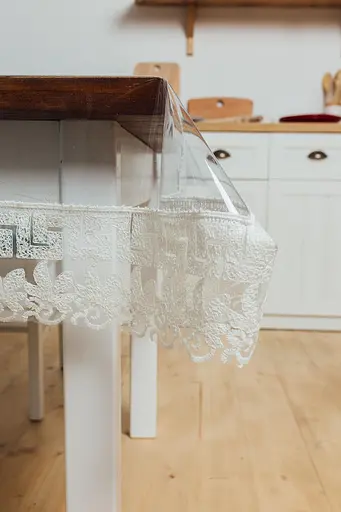 Силіконова скатертина з молочним Версаче 230х100 см - фото 3