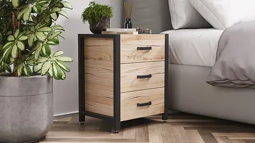 Тумба универсальная Ferrum-decor Вивьен 3 50x41x40 черный ДСП Дуб Сан-Марино 16мм (FRD-104187) - фото 6