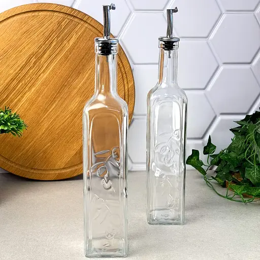 Набір ємностей Pasabahce Homemade для олії та оцту 0.5 л з дозатором, 2 шт. (80229-2) - фото 3