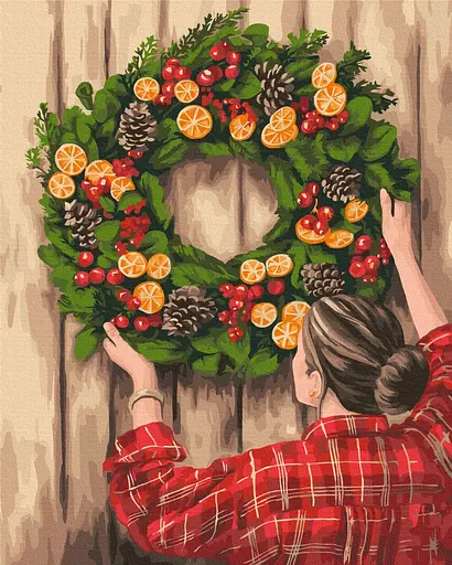 Картина по номерам на подрамнике Brushme Праздничный декор Mykhailyshyna Daria