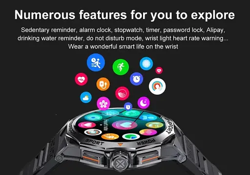 Смарт-часы LEMFO K62 стальной ремешок Black (16734) - фото 11