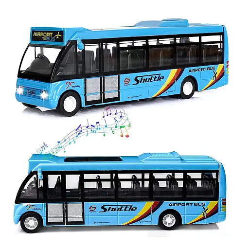 Автобус инерционный, озвученный, со светом 8969-15 - фото 4