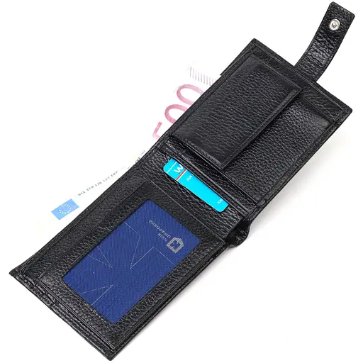 Шкіряний чоловічий гаманець Bond 13х9.5х1.5 см acs0026926 - фото 4