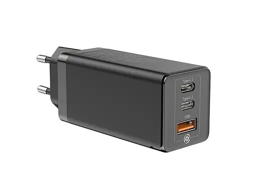 Зарядний пристрій 65 W Baseus GaN 2C+U (BS-E915 / CCGAN-B01) - фото 1