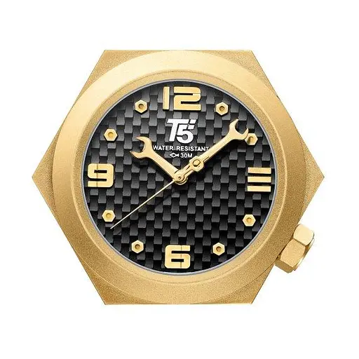 Нагрудные часы T5 Service (Золотистые)