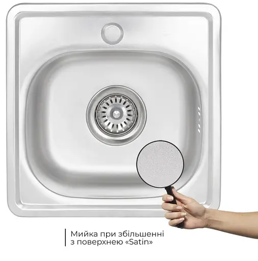 Кухонная мойка Brinex 3838 0,6 мм, врезная BRIN3835SAT06 - фото 2