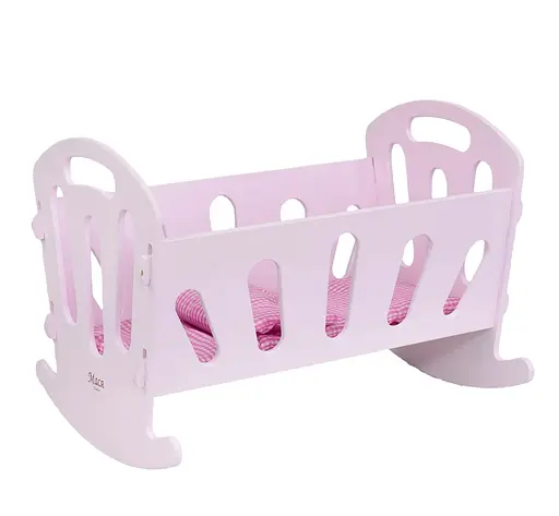 Кроватка для кукол 8001Р розовая "МАСЯ" в коробке - фото 1