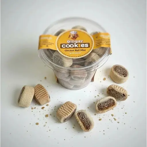 Лакомство для собак Печенье Ginger Cookies Chicken Roll Mini 130 г  - фото 3