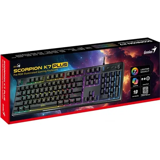 Клавіатура Genius Scorpion K7 Plus USB UA Black (31310056404) - фото 5