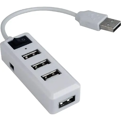 USB-хаб Gembird USB2.0 UHB-U2P4-21 White 4хUSB2.0 (UHB-U2P4-21) - фото 1