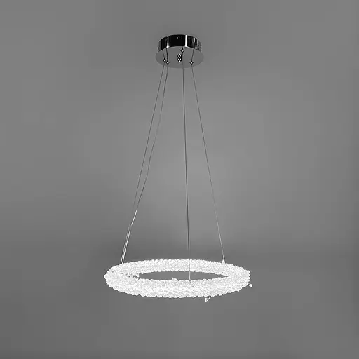 Неймовірна кришталева підвісна люстра Ø 43 см | Line F | Арт. MD9105R-400 CH - фото 4