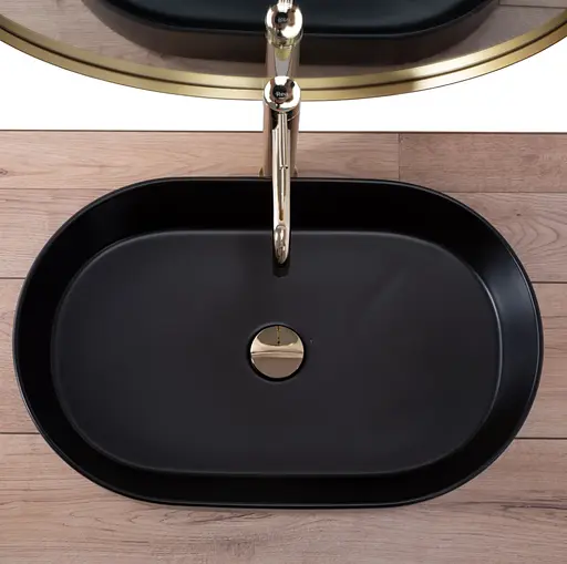 Умивальник Rea Nadia накладний black matt REA-U1062, Чорний матовий - фото 4