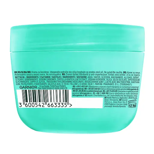 Крем-сорбет для лица Garnier Salycylic Fresh & Pure увлажняющий с салициловой кислотой для придания свежести и матовости коже 85 г - фото 10