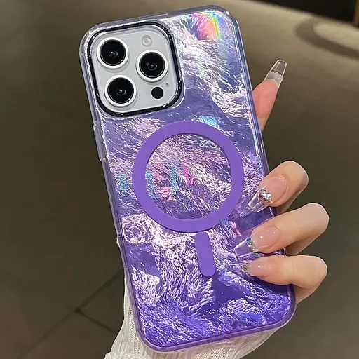Чохол Epik TPU Shiny Mountain MagFit для Apple iPhone 16 Pro Max 6.9 Purple - фото 2