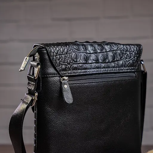 Чоловіча шкіряна сумка Vintage 25х27х5,5 см sum0012361 - фото 6