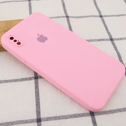 Чохол Epik Silicone Case Square Full Camera Protective AA для Apple iPhone XS Max 6.5 Рожевий/Light pink - фото 2