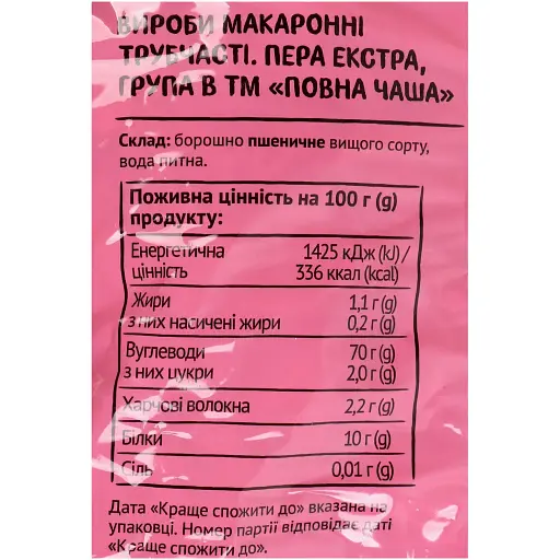 Макаронні вироби Повна Чаша Пера 1 кг (799517) - фото 3
