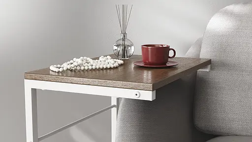 Столик Терри Ferrum-decor 650x440x330 Белый металл ДСП Дуб Сонома Трюфель 16 мм (FRD-104659) - фото 5