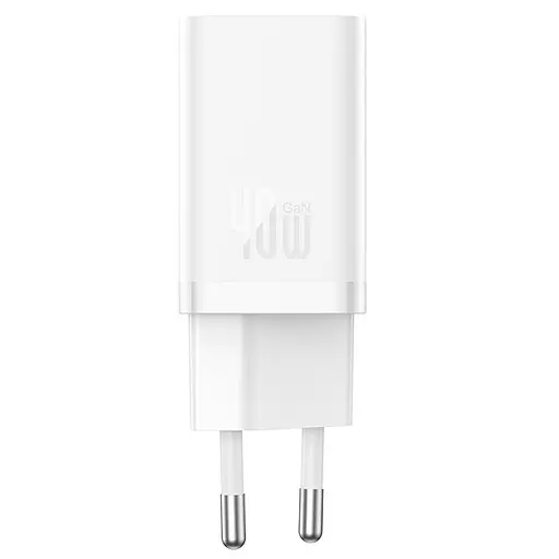 МЗП Baseus GaN5 Pro OS + Type-C to Type-C 40W (CCGP18010) White