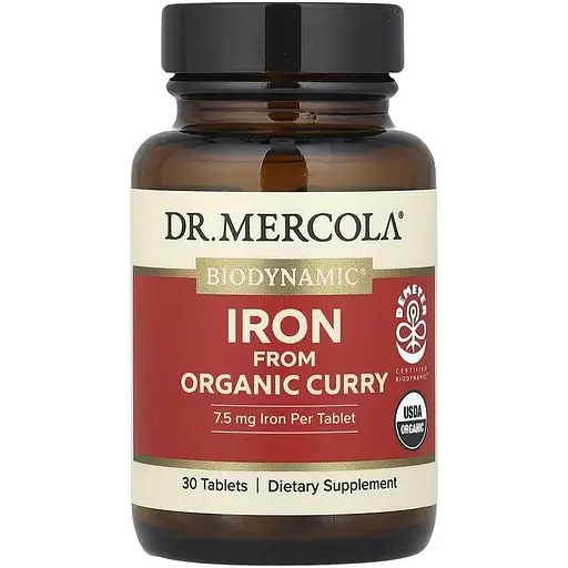 Железо из органического карри Dr. Mercola Iron From Organic Curry 30 таблеток