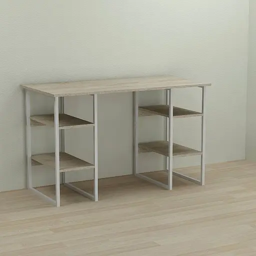 Комп'ютерний стіл Ferrum-decor Карен 75x140x70 білий ДСП Дуб Сонома 32мм (FRD-102292)