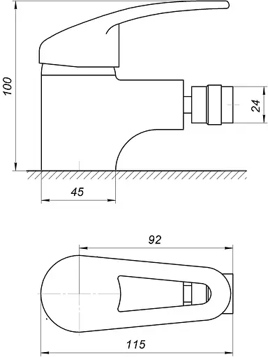 Змішувач для біде Globus Lux Caprice GLCA-0106 Хром - фото 2